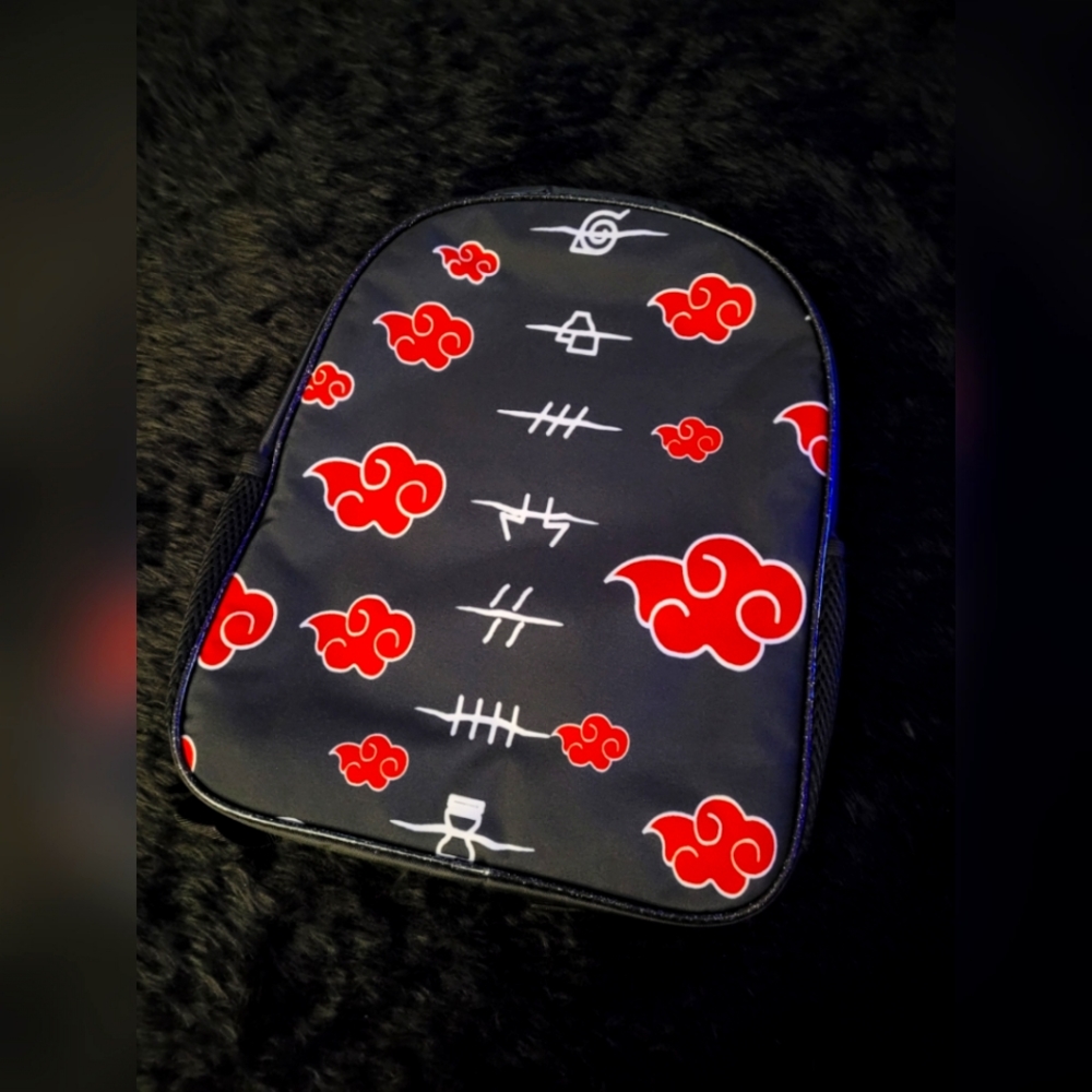 Naruto Akatsuki Clouds Black Mini Backpack - image 1
